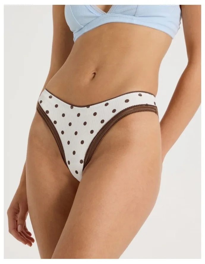 Chloe & Lola Lola Cotton Rib Brazilian in Multi