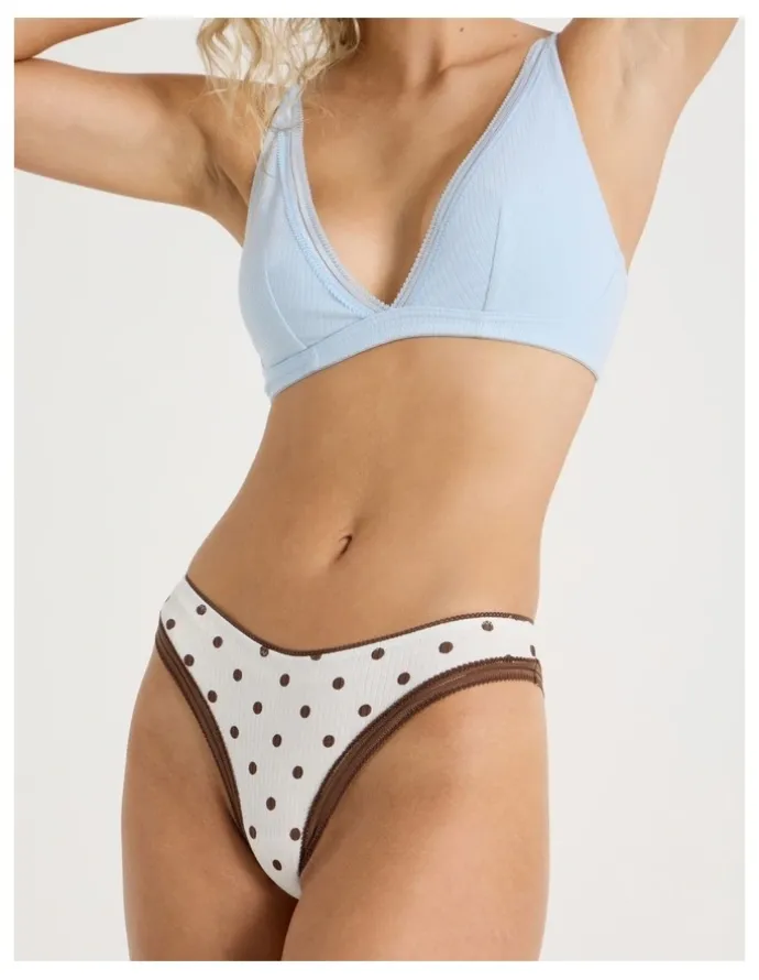 Chloe & Lola Lola Cotton Rib Brazilian in Multi