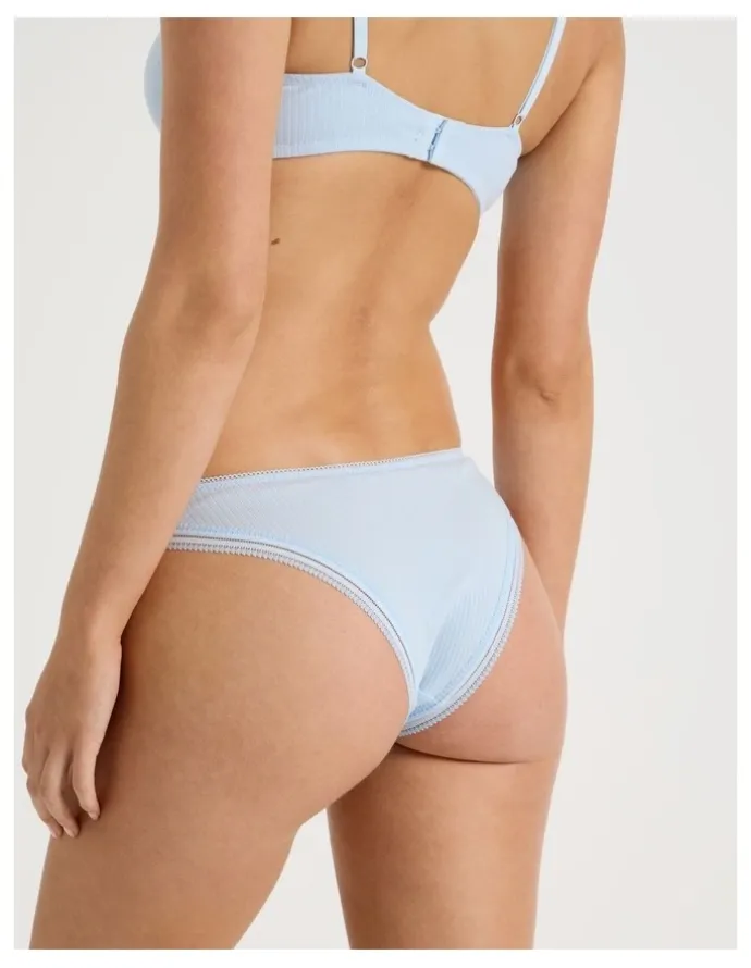 Chloe & Lola Lola Cotton Rib Brazilian in Blue