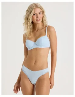 Chloe & Lola Lola Cotton Rib Brazilian in Blue