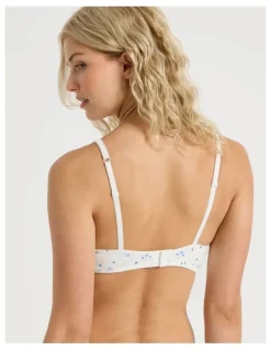 Chloe & Lola Lola Cotton Rib Triangle Bralette in White
