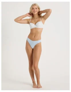 Chloe & Lola Lola Cotton Rib Balconette Bra in White