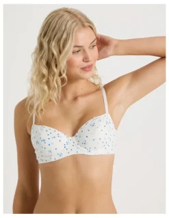 Chloe & Lola Lola Cotton Rib Balconette Bra in White