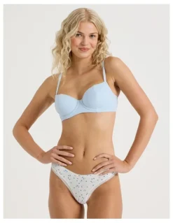 Chloe & Lola Lola Cotton Rib Brazilian in White