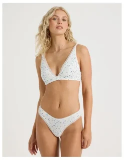 Chloe & Lola Lola Cotton Rib Brazilian in White