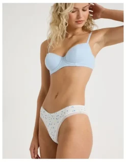 Chloe & Lola Lola Cotton Rib Brazilian in White