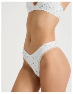 Chloe & Lola Lola Cotton Rib Brazilian in White