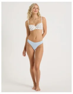 Chloe & Lola Lola Cotton Rib Balconette Bra in White