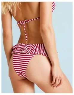 Chloe & Lola Lola Fifi Frill Swim Bottom in Chilli Red Stripe