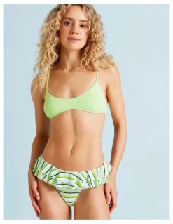 Chloe & Lola Lola Fifi Frill Swim Bottom in Apple Stripe Print