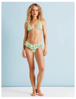Chloe & Lola Lola Fifi Frill Swim Bottom in Apple Stripe Print