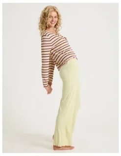 Chloe & Lola Lola Fluted Rib Pants SCLW26826LY in Yellow