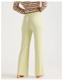 Chloe & Lola Lola Fluted Rib Pants SCLW26826LY in Yellow