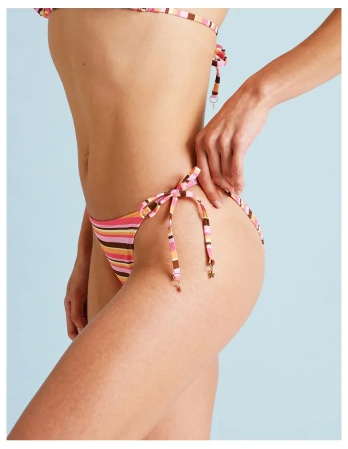 Chloe & Lola Lola Kaia Bikini Bottom in Candy Stripe Print