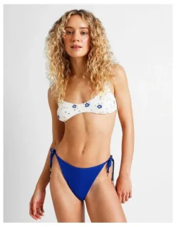 Chloe & Lola Lola Kaia Textured Bikini Bottom in Sapphire