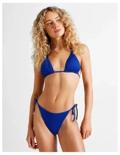 Chloe & Lola Lola Kaia Textured Bikini Bottom in Sapphire