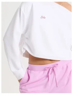 Chloe & Lola Lola Scuba Off Shoulder Sweat in Ivory