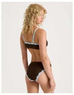 Chloe & Lola Lola Seamless Pointelle Bikini in Brown