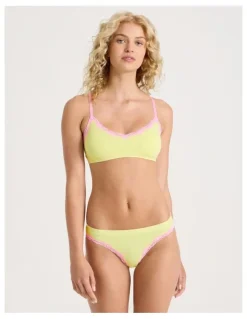 Chloe & Lola Lola Seamless Pointelle Bikini in Yellow