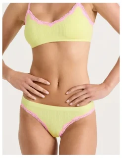 Chloe & Lola Lola Seamless Pointelle Bikini in Yellow