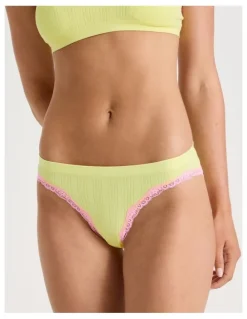 Chloe & Lola Lola Seamless Pointelle Bikini in Yellow