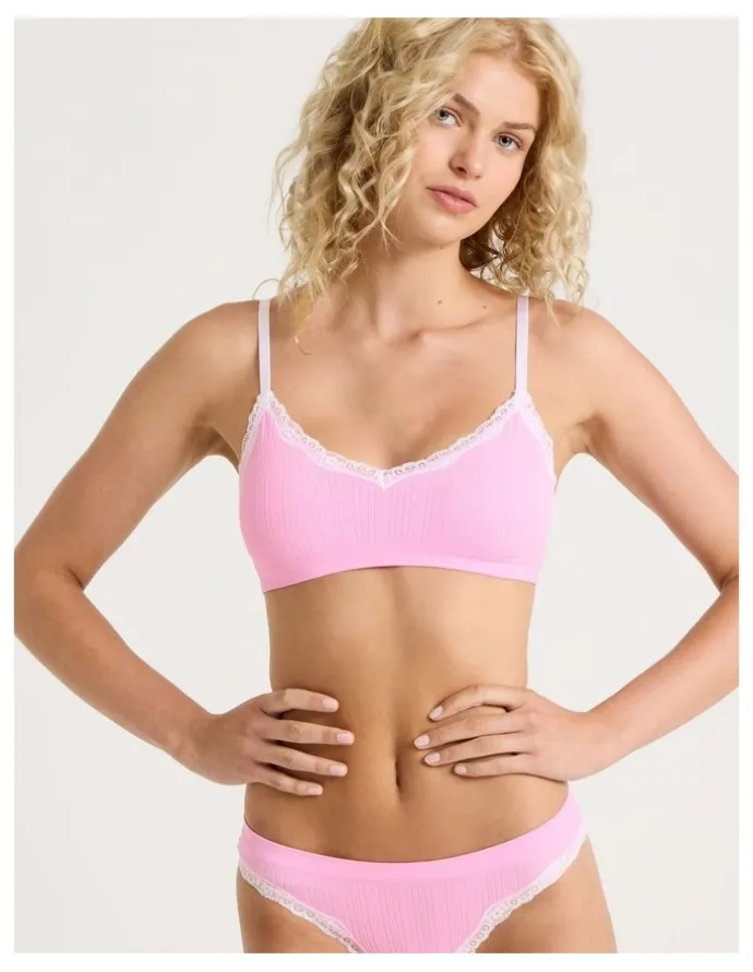 Chloe & Lola Lola Seamless Pointelle Scoop Bralette