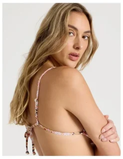 Chloe & Lola Milly Bikini Top in Painted Patchwork Print