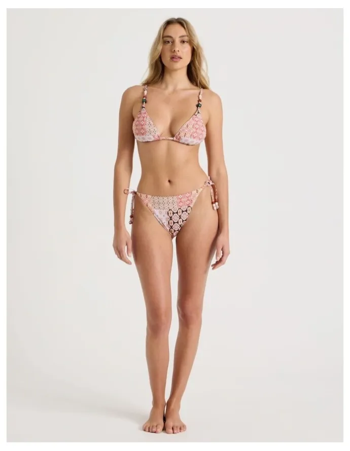 Chloe & Lola Milly Bikini Top in Painted Patchwork Print