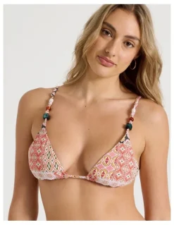 Chloe & Lola Milly Bikini Top in Painted Patchwork Print
