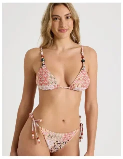 Chloe & Lola Milly Bikini Top in Painted Patchwork Print