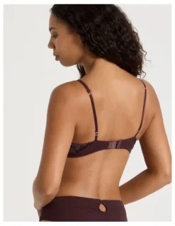 Chloe & Lola Nighttime Underwire Balconette Bra in Dark Mauve