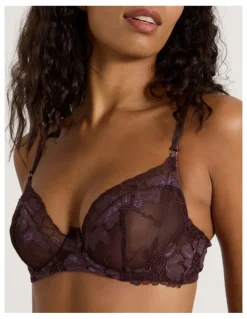 Chloe & Lola Nighttime Underwire Balconette Bra in Dark Mauve