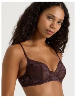 Chloe & Lola Nighttime Underwire Balconette Bra in Dark Mauve