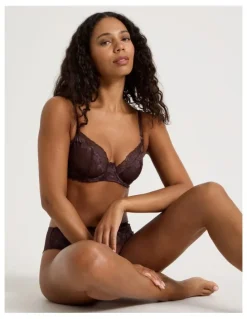 Chloe & Lola Nighttime Underwire Balconette Bra in Dark Mauve
