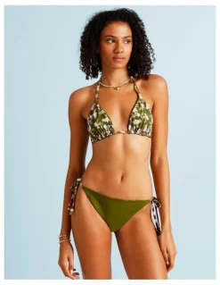 Chloe & Lola Olive Garden Rosie Reversible Bikini Top in Olive Garden Print