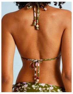 Chloe & Lola Olive Garden Rosie Reversible Bikini Top in Olive Garden Print