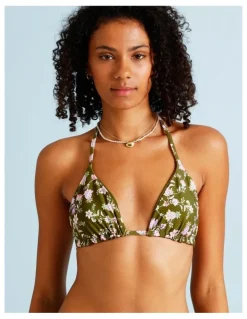 Chloe & Lola Olive Garden Rosie Reversible Bikini Top in Olive Garden Print