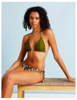 Chloe & Lola Olive Garden Rosie Reversible Bikini Top in Olive Garden Print