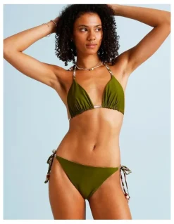 Chloe & Lola Olive Garden Karina Reversible Tie Up Bikini Bottom in Olive Garden Print