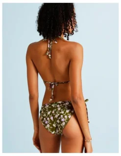 Chloe & Lola Olive Garden Karina Reversible Tie Up Bikini Bottom in Olive Garden Print