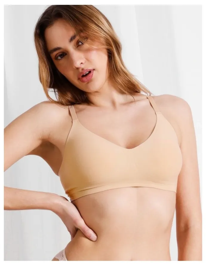 Chloe & Lola Pure Comfort Bonded Wirefree Bra in Beige