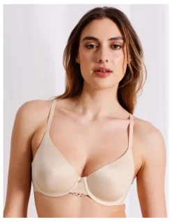 Chloe & Lola Pure Comfort Contour Lace Wing T-Shirt Bra in Beige
