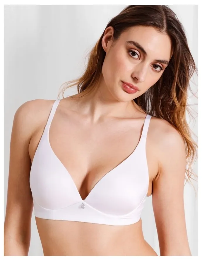 Chloe & Lola Pure Comfort Wirefree Contour Bra in White