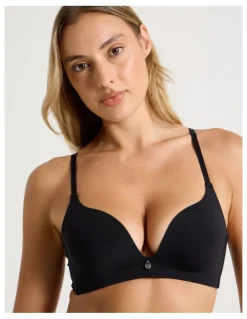 Chloe & Lola Pure Comfort Wirefree Push Up Bra in Black