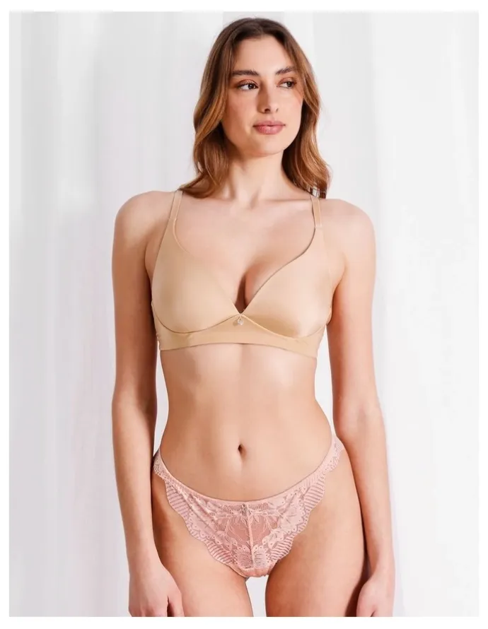 Chloe & Lola Pure Comfort Wirefree Contour Bra in Beige