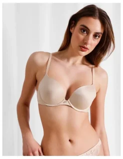 Chloe & Lola Pure Comfort Contour Push Up Bra in Beige