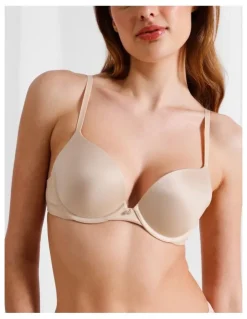 Chloe & Lola Pure Comfort Contour Push Up Bra in Beige