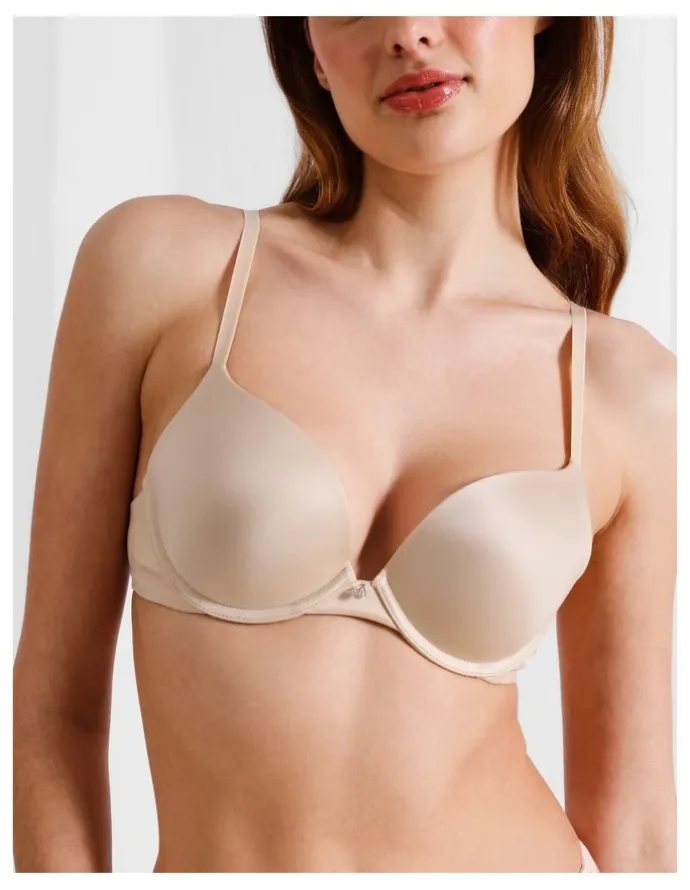 Chloe & Lola Pure Comfort Contour Push Up Bra in Beige