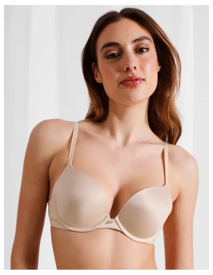 Chloe & Lola Pure Comfort Contour Push Up Bra in Beige