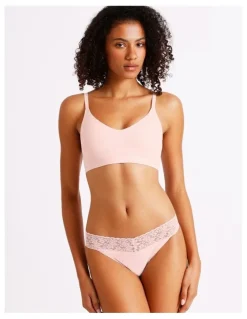 Chloe & Lola Pure Comfort Luxe Bonded Lace Bra in Pink
